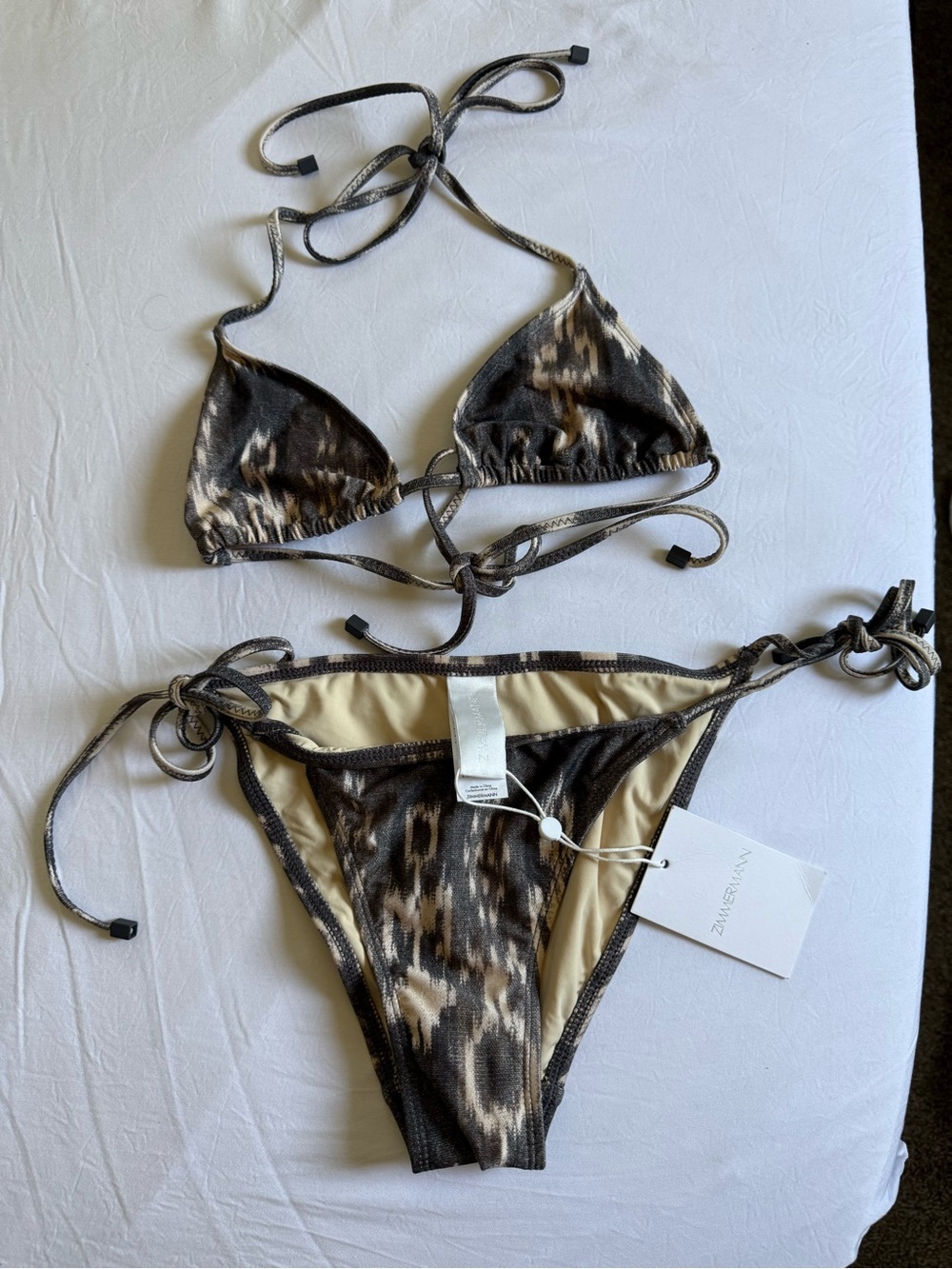 New Zimmermann Talu Mini Tri Bikini Set size 8